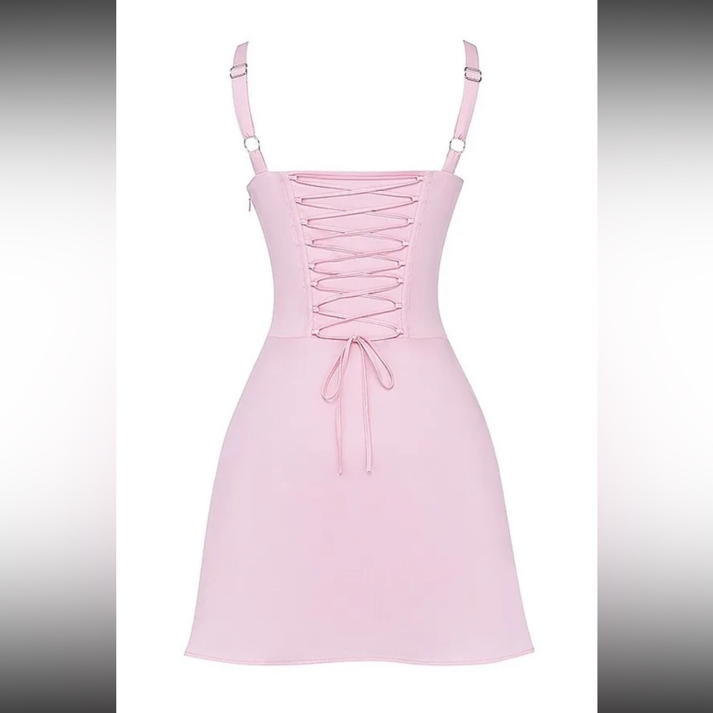 House Of Cb ‘Carlotta’ Baby Pink Corset Mini Dress Gem